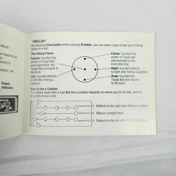 Side Pocket Nintendo NES Instruction Booklet Manual *ONLY* - Picture 2 of 4